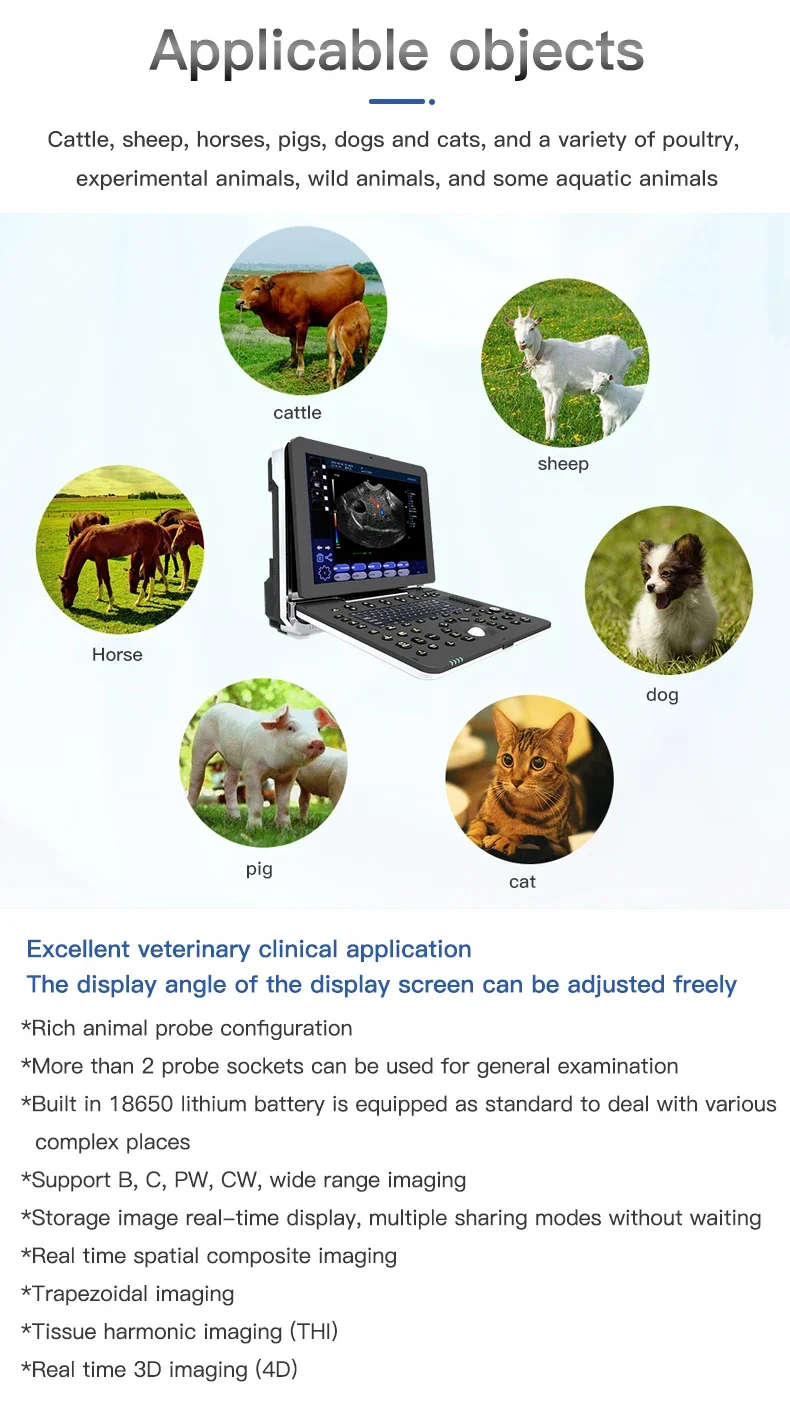 Портативный Ультразвуковой/ветеринарный аппарат для животных портативный
