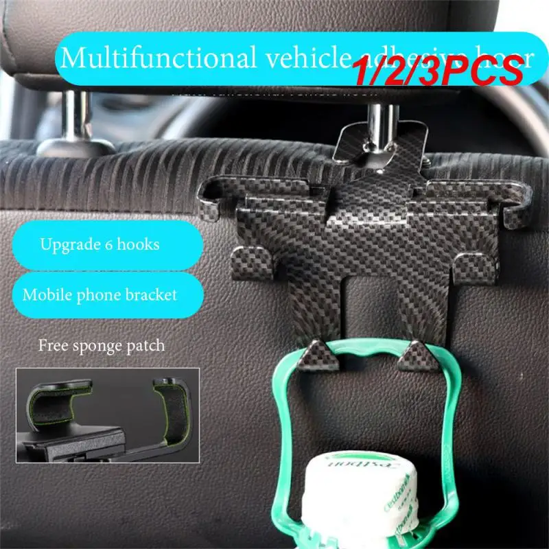 

1/2/3PCS Hook Up Functional Simple And Stylish Durable Save Space Easy To Store Auto Parts Car Hook Reliable Easy To Carry