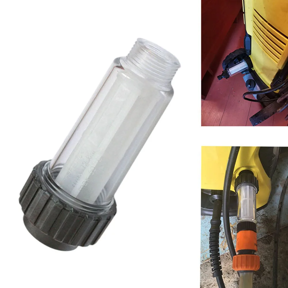 

Hose Inlet Pump Filter For KARCHER K2 K3 K4 K5 Pressure Washer 3/4" Hose Pipe Water Filter Plastic Transparent Water Pump Filter