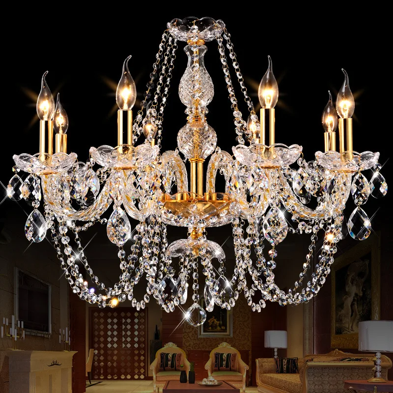 

Modern LED Candle Holder Crystal Ceiling Chandeliers Atmosphere Pendant Lights High-end Living Dining Room Hanging Lamp Fixtures