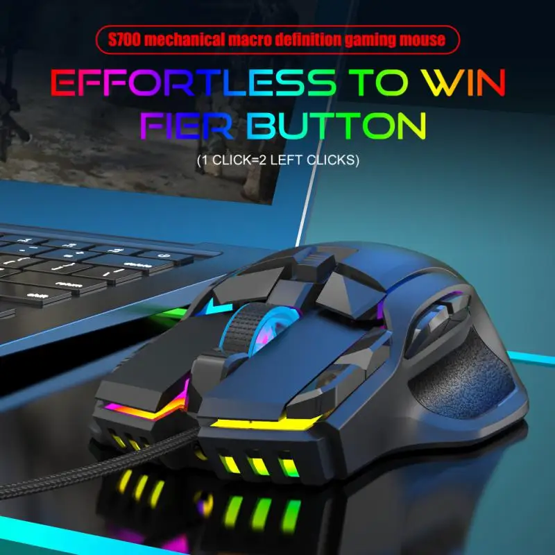 

Adjustable Wired Mouse Usb Plug And Play Usb Gaming Mouse Programming Modes Wired Mouse Mice Computer Accessories 60inch/s