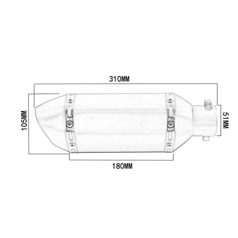 Универсальный глушитель выхлопной трубы мотоцикла 51 мм для HONDA HORNET 160 160R 200 200R 250 600