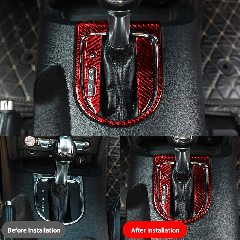 Фото Для Ford S550 Mustang GT 2015-2021 YEAR Премиум из углеродного волокна, автомобильная коробка переключения передач, наклейка на панель, аксессуары для модификации интерьера №4