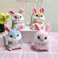 kawaii 10cm rabbit dolls plush keychain key bag pendants couple rabbit plush keychain lovers friends gift