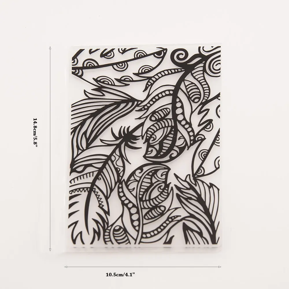 Пластиковый фон с листьями для оформления открыток скрапбукинга художественных