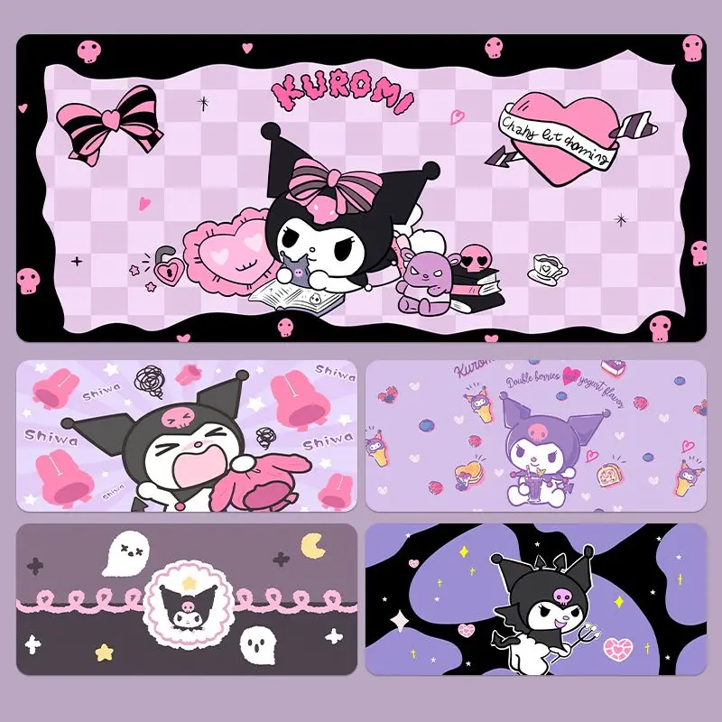 

Sanrio Kuromi Mouse Pad Kawaii Anime Cute Cartoon Desktop Computer Keyboard Thickened Desk Mat Decoration Toys Girls Gifts