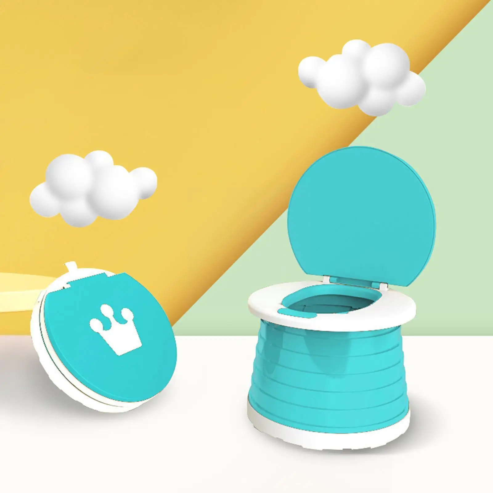 

High Quality Baby Pot Foldable Kids Emergency Portable Toilet Potty Infants Travel P2m0 Training Boys Girls Folding Ba T2p8