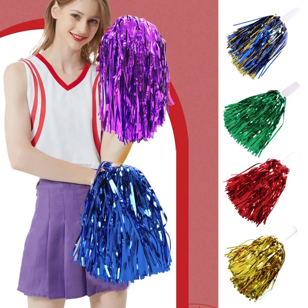 

Интересные помпоны для спортивных игр Cheerleader Flower, яркие блестящие помпоны для команды