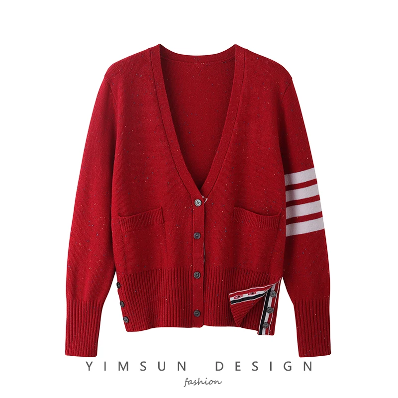 Chinese Red Sweater New Year Cardigan 