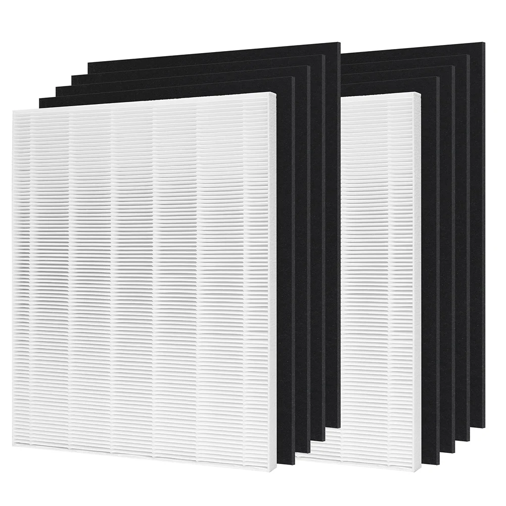 

True HEPA Filter Replacement for with Winix D480 Air Purifier,2 H13 Grade True HEPA and 8 Activated Carbon Filters