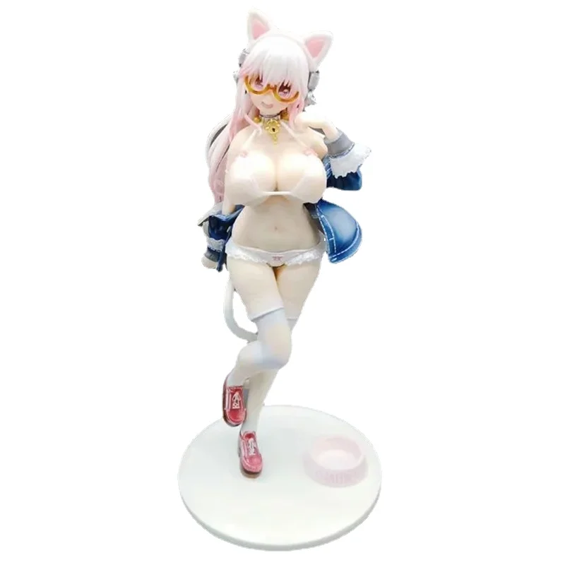 Аниме Super Sonico 27 см экшн-фигурка из ПВХ белая кошка Ver. Коллекционные модели