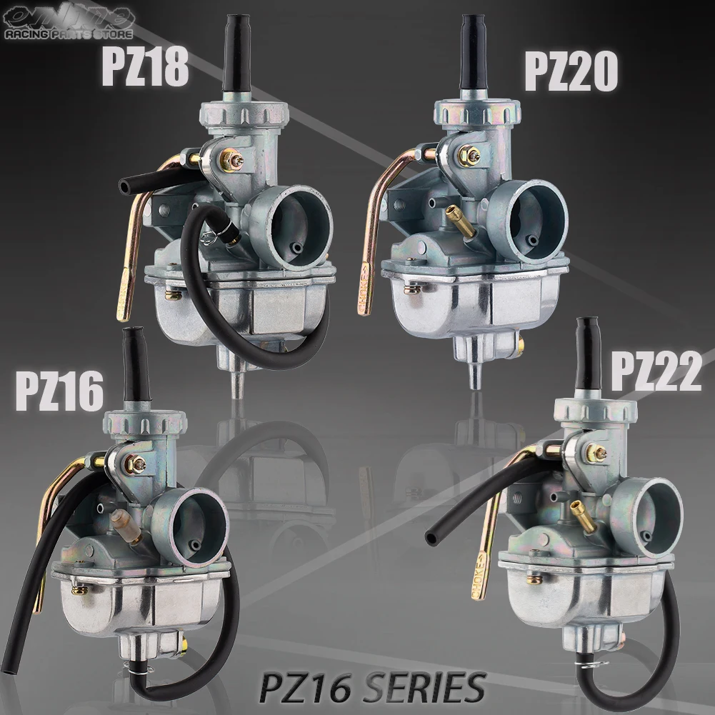 Карбюратор PZ16 PZ18 PZ20 PZ22, алюминиевая ручка-дроссель для квадроцикла, кроссового велосипеда, 50 куб. См, 70 куб. См, 110 куб. См, 125 куб. См, 250 куб. См, 16 мм, 18 мм, 20 мм, 22 мм