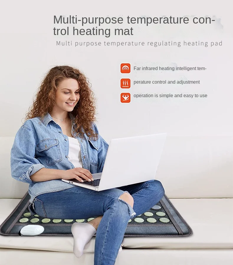 Нефритовый турмалиновый коврик массажная подушка с электрическим подогревом