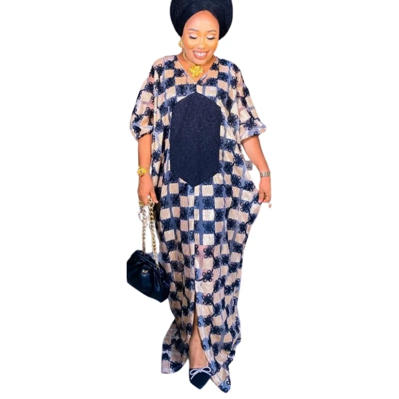 

Sequin African Dresses For Women Elegant Muslim Fashion Boubou Abayas Robe Dashiki Ankara Outfits Evening Gown Kaftan Maxi Dress