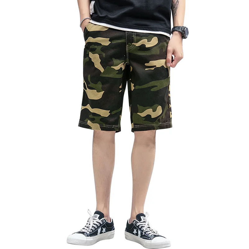 

2023 s Summer New Cotton Cargo Casual Loose Work Army Tactical Pants Multi-Pocket Military Shorts Men