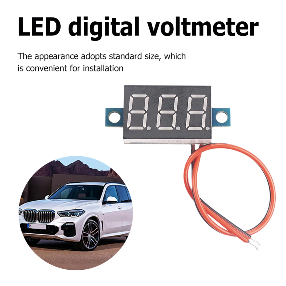 

0.36 Inch DC LED Digital Voltmeter 0-40V Voltage Meter Auto Car Mobile Power Voltage Tester Detector Volt Gauge Electronic Parts