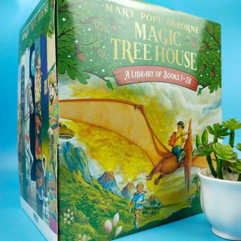 Magic Tree House first and second season English picture books and 43 Magic Tree House Fact Tracker story picture books