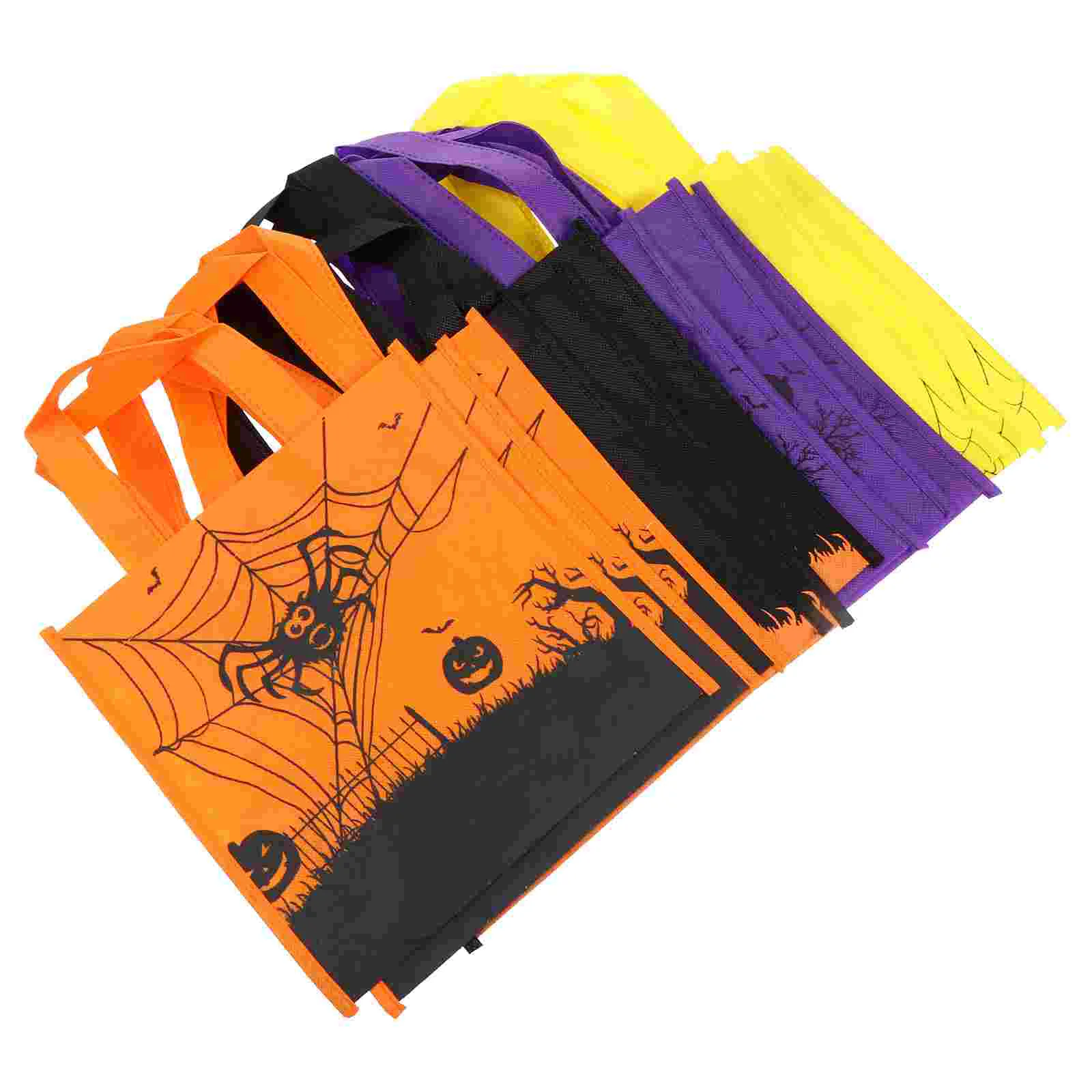 

12 Pcs Halloween Tote Bag Decorative Candy Treat Gift Pouch Chic Wrapping Non-woven Fabric Storage