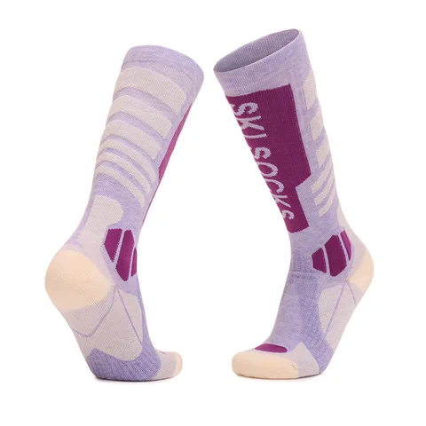 Теплые зимние лыжные носки из шерсти и хлопка