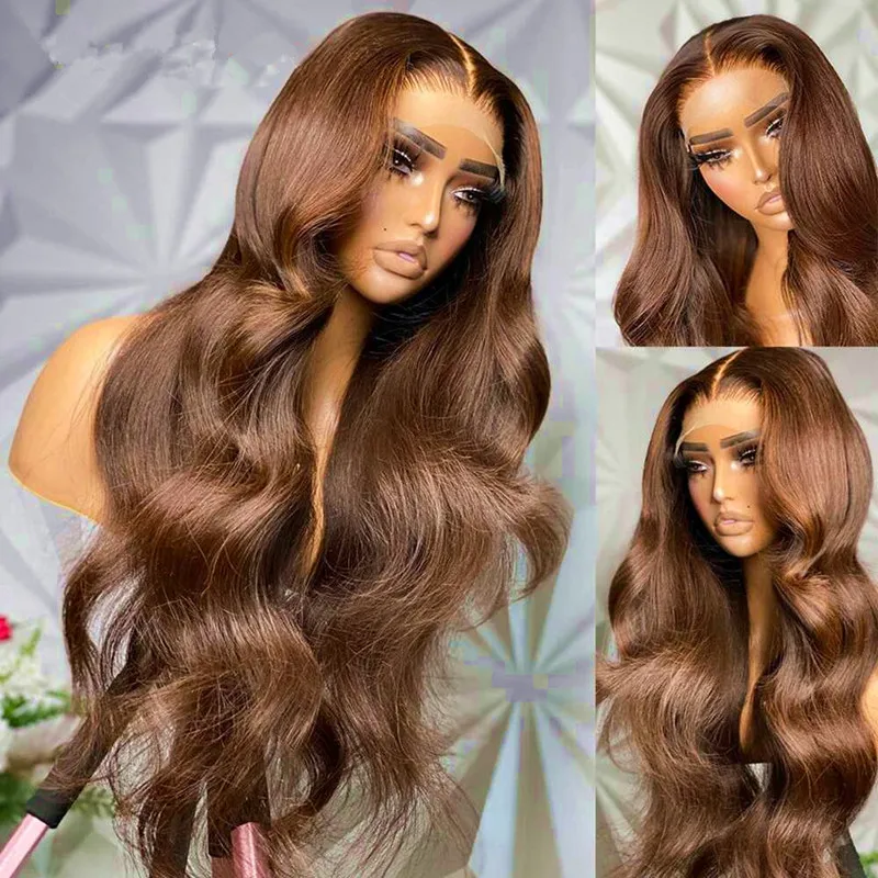 

Preplucked Soft 180%Density 26Inch Honey Blonde Body Wave Long Natural Hairline Glueless Lace Front Wig For Women Babyhair