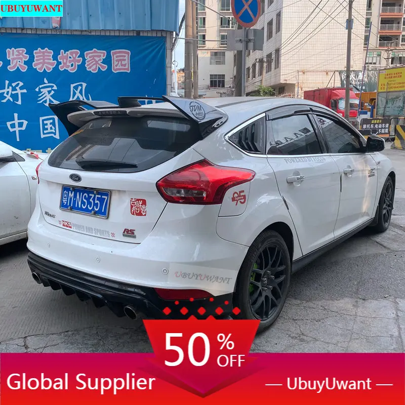 

Пластиковый задний спойлер UbuyUwant из АБС-пластика Неокрашенный задний спойлер для крыла багажника автомобильный Стайлинг для Ford Focus RS спойле...