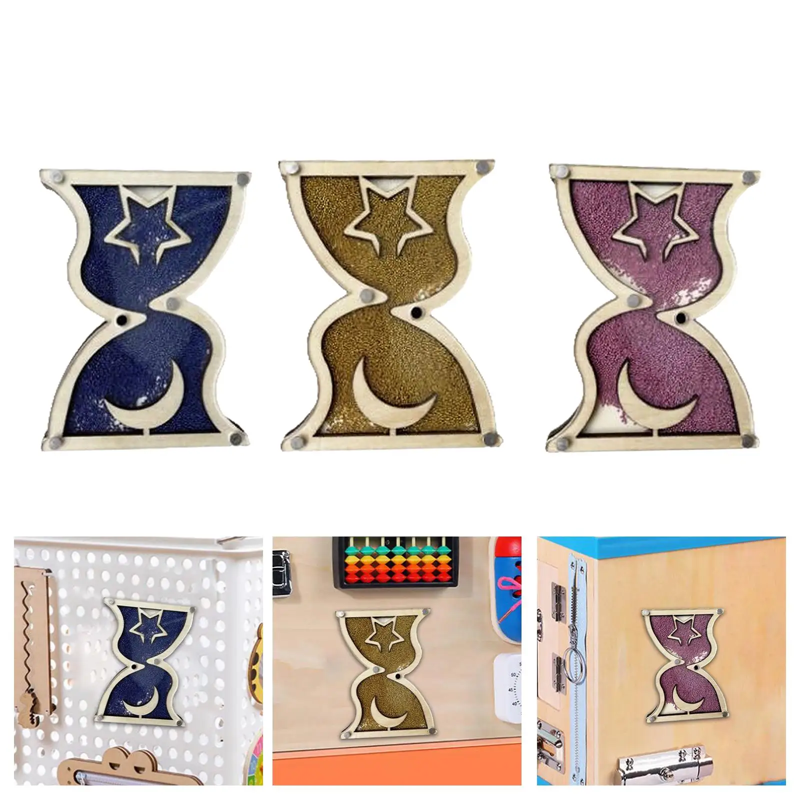 

Busy Board Hourglass Toy DIY Material Activity Board for Plane Travel Toys