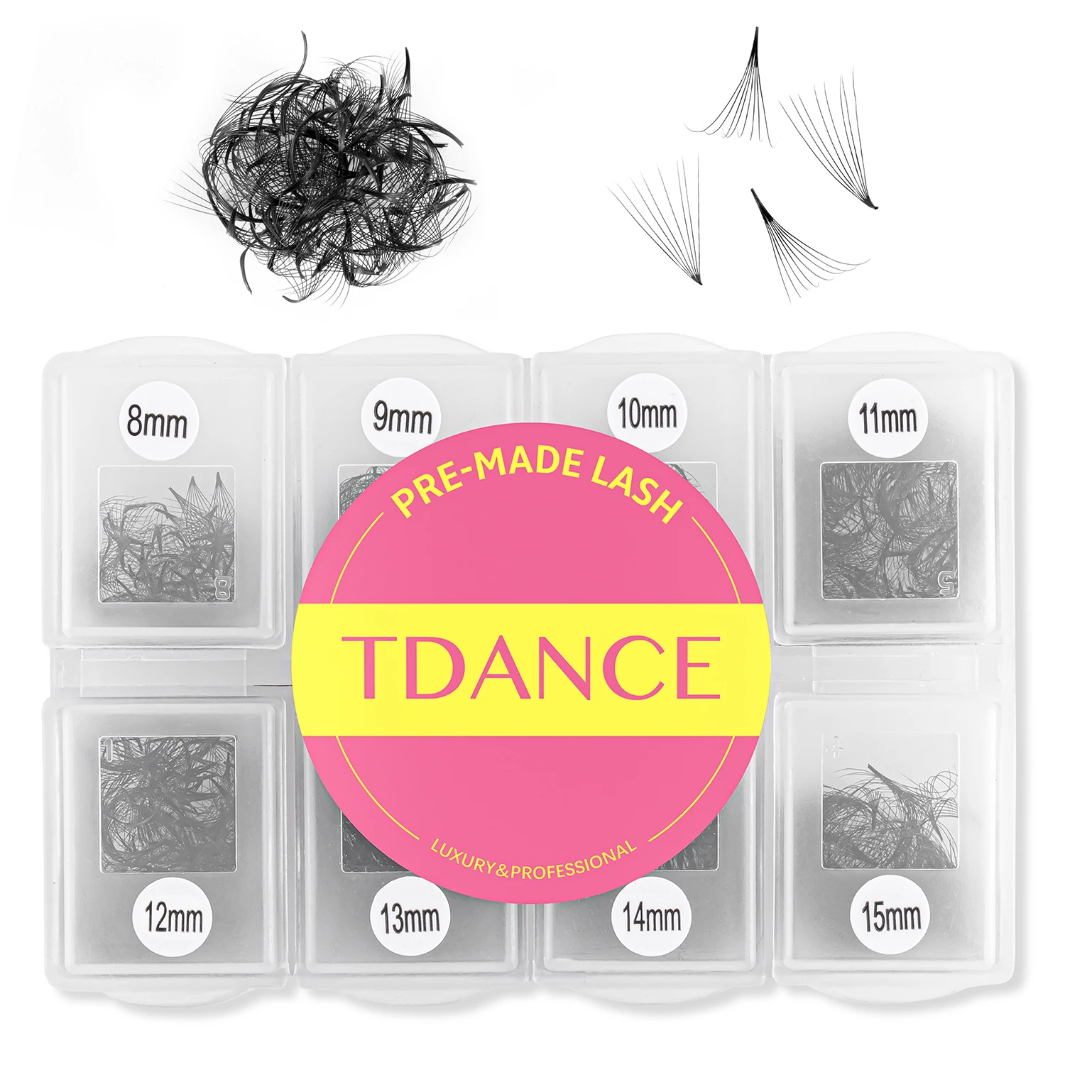 Фото TDANCE 600, Накладные Ресницы Из Норки Смешанной Длины, Готовые Веерные Ресницы, Натуральный Длинный Объем Для Наращивания Ре... №5