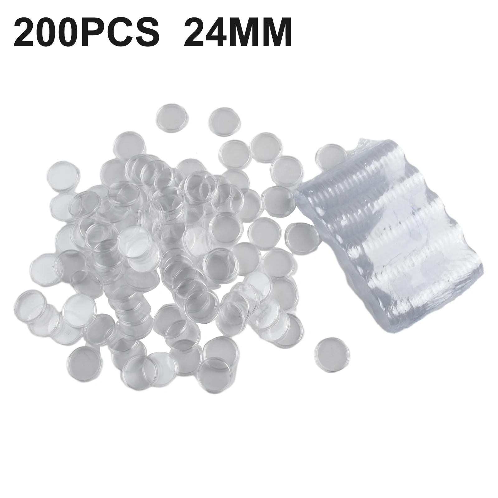 

Holder Coin Capsules Round Storage Box Transparent Useful 200x 24mm Accessories Coin Collection Container Durable