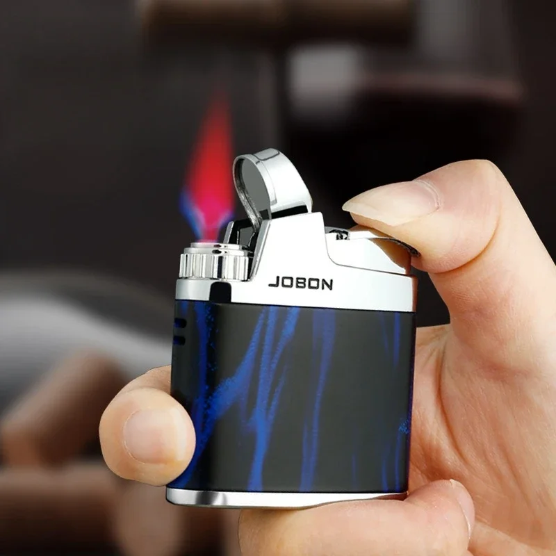 JOBON металлическая креативная ветрозащитная надувная зажигалка с красным