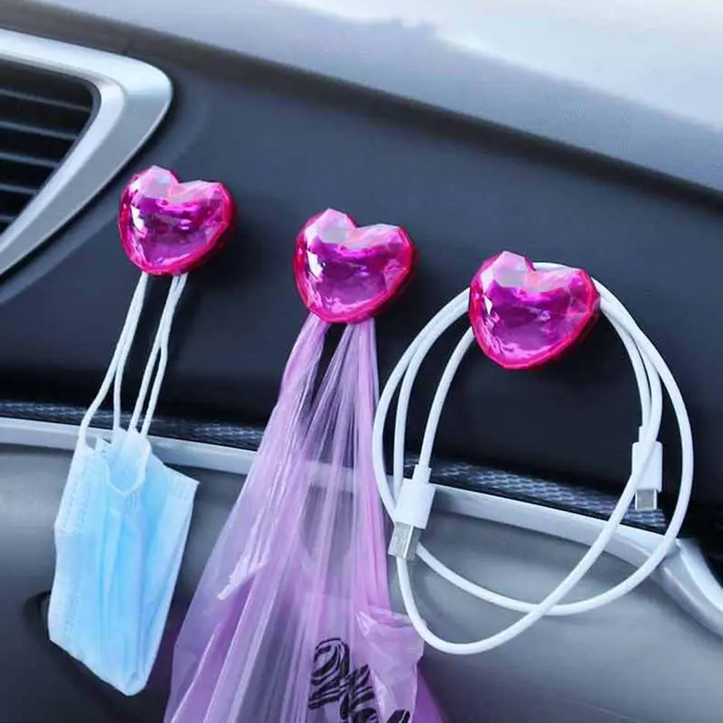 

Car Mini Hook Cute Bling Car Dashboard Mini Hooks Cute Car-Hooks On Dashboard Car Vent Rhinestone Hook For Keys Purse