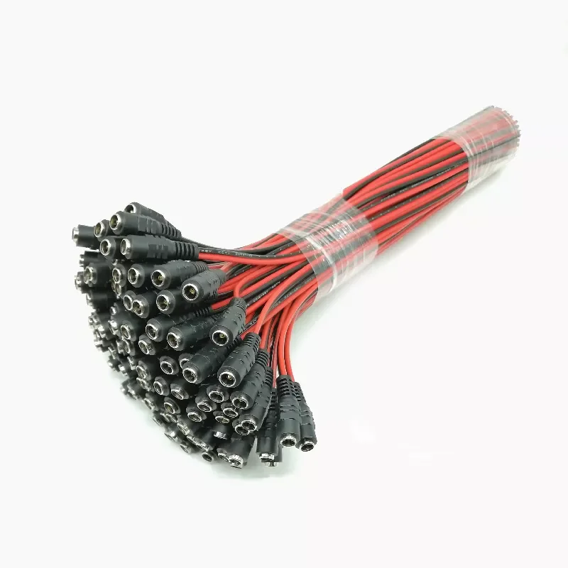 

NEW2023 22 AWG 28cm Male Female jack cable adapter plug power supply 5.5 * 2.5mm 12V DC Connectors Set for LED Strip Light CCTV