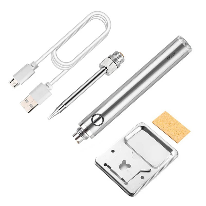 

2X Беспроводной паяльник, перезаряжаемый паяльник, USB-паяльник, паяльник с интерфейсом 510, наконечник паяльника с круглым наконечником
