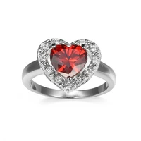 anglang luxury women heart shape engagement rings aaaaa red cubic zirconia proposal rings for girlfriend fine anniversary gift
