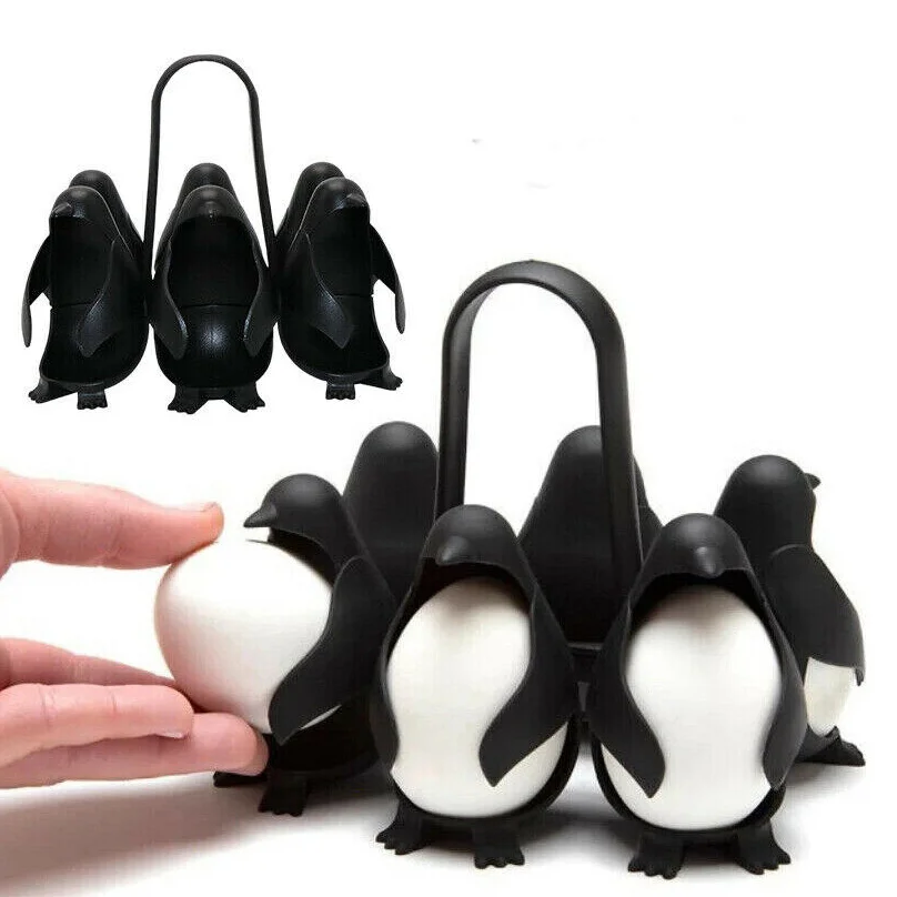 

6x Penguin Egg Holder Penguin Egg Home Gadgets Cooking Utensils Eggs Organizers Christmas Food Organization Storage