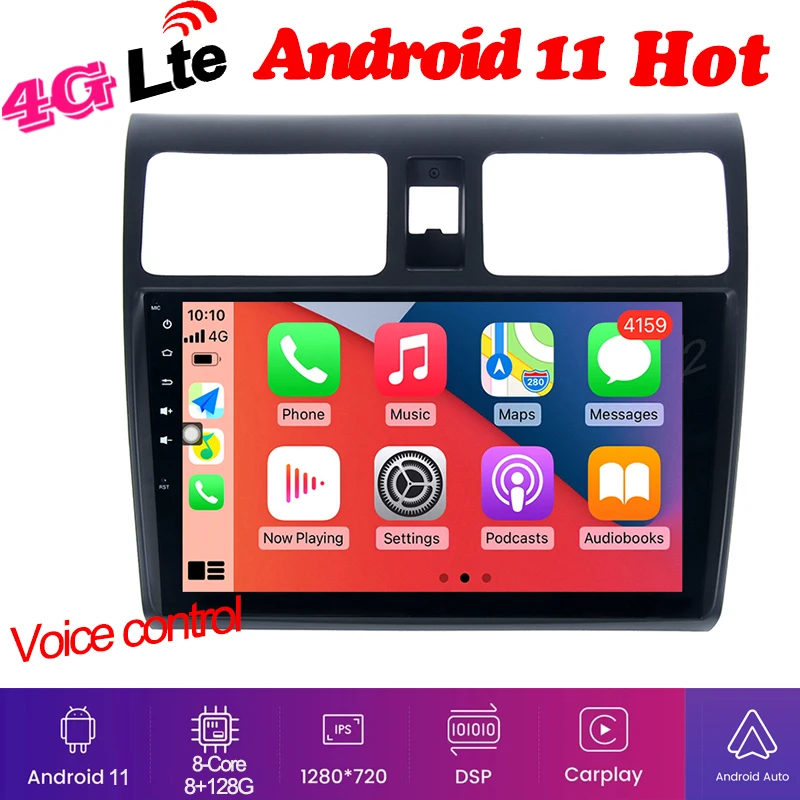

Автомагнитола 8 + 128 ГБ, 8 + 2003 ГБ, Android 11, GPS, радио, видеоплеер для Suzuki Swift 2010-с carplay, usb, Wi-Fi, 4G, lte, автомобильный мультимедийный плеер