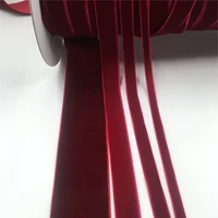 69152538mm 5yards nylon wine velvet ribbon single face for handmade gift bouquet wrapping home party decoration christmas