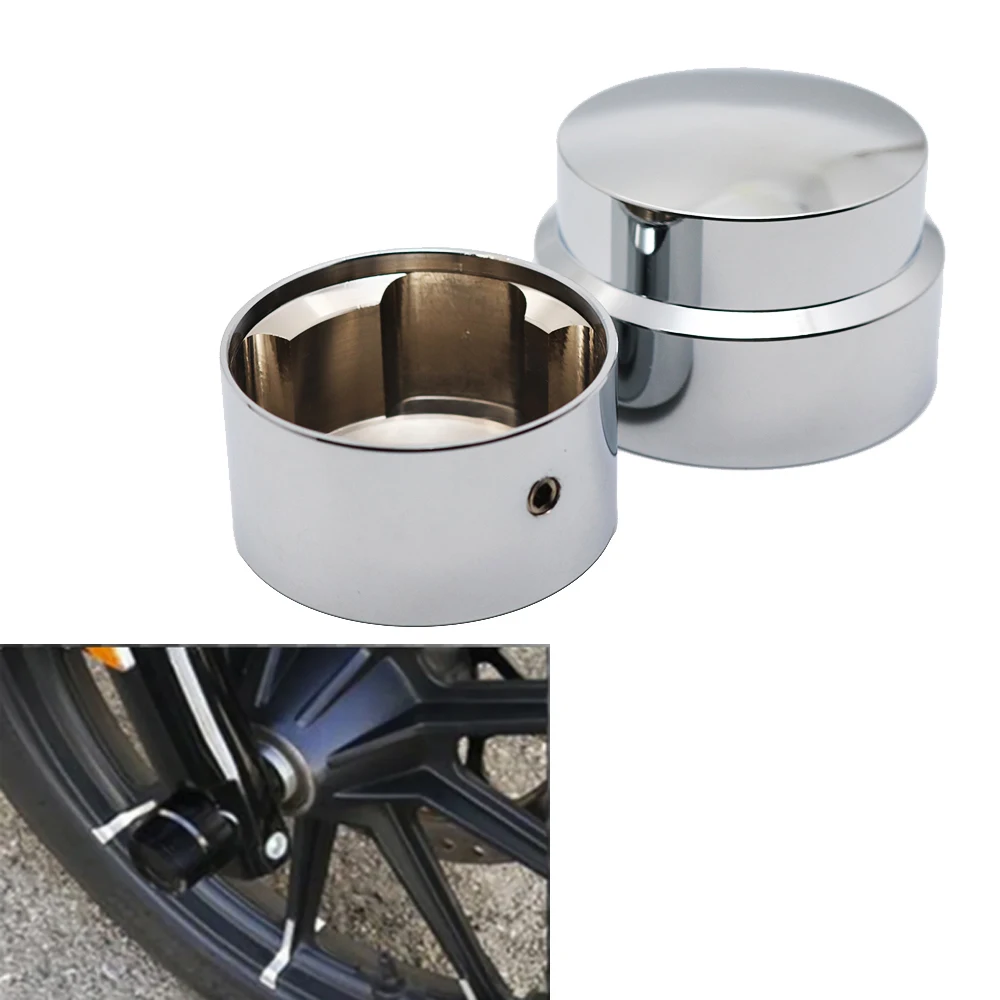 

Front or Rear Axle Nut Covers Cap For Harley Sportster XL 883 1200 Dyna Softail Fat Boy Touring Street Road Electra Tri Glide