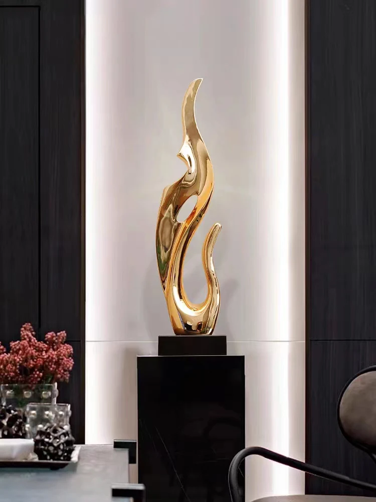 

Home Decor Abstract Sculpture Ornament Art Decoration Electroplated Statue Luxury Living Room Decoration Desktop Accessories