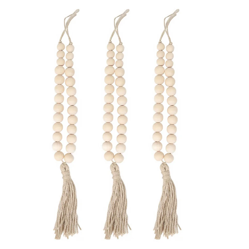 

Curtain Tassel Beads Holdbacks Tieback Rope Prayer Tie Bead Tiebacks Farmhouse Decor Window Holdback Wooden Knot Drapery