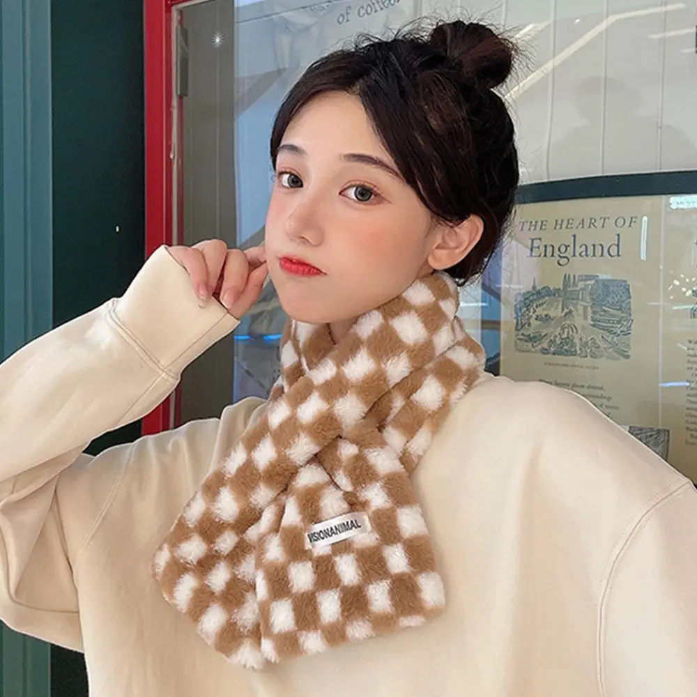 

Sweet Windproof Faux Rabbit Fur Girlfriend Gift Female Autumn Winter Scarf Apparel Accessories Korean Style Scarf Women Scarf