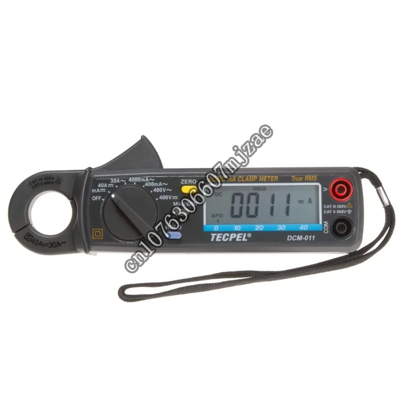 

TECPEL DCM-011 Digital Clamp Meter Auto Ranging 30A AC/DC, AC/DC Voltage TRMS DC Microamps