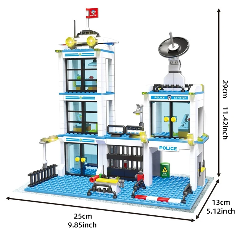 818 шт. Детский конструктор городской полицейский участок | Игрушки и хобби