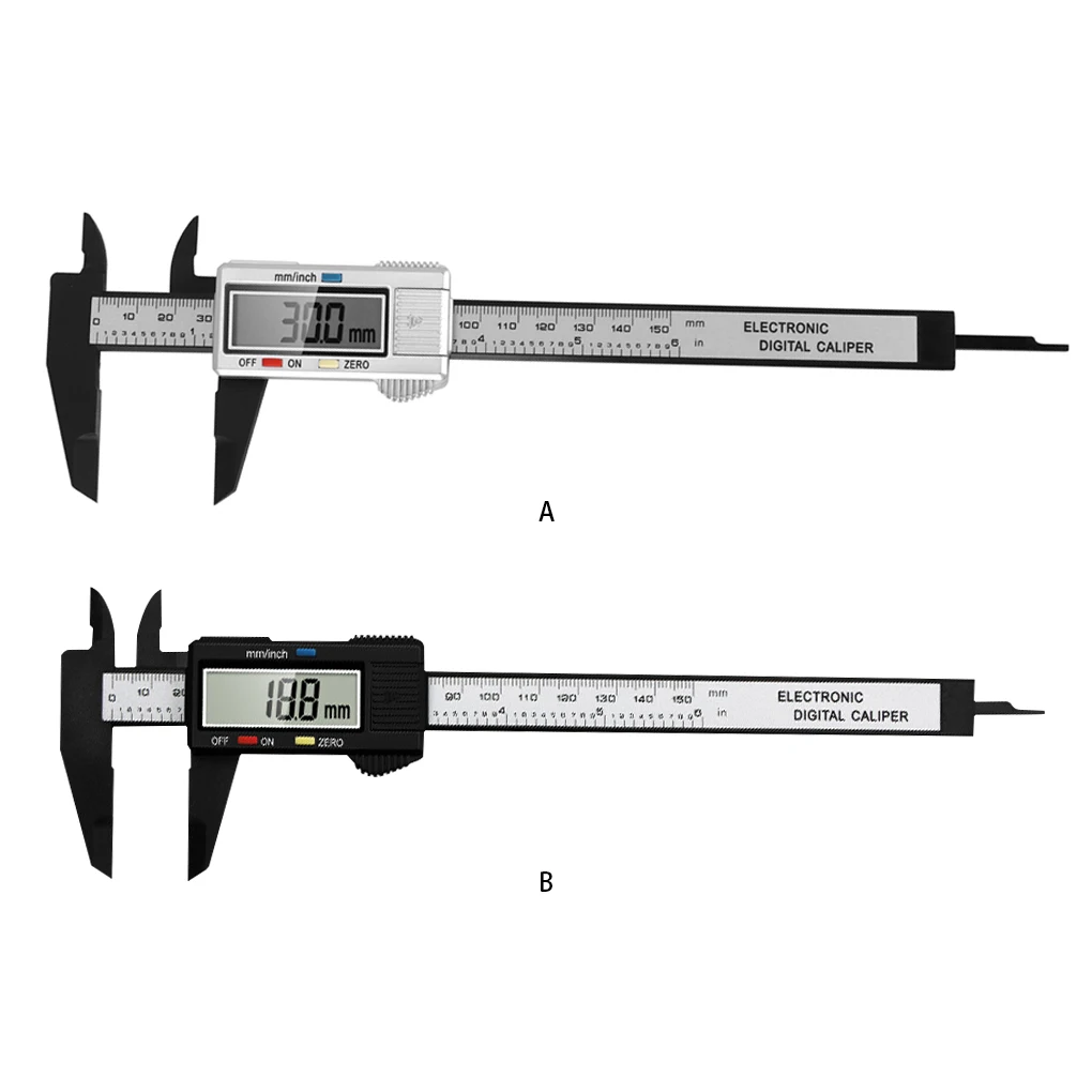 

Цифровой штангенциркуль, 0-150 мм, ЖК-дисплей, штангенциркуль, внутренний и внешний диаметр, измерительный инструмент, черный