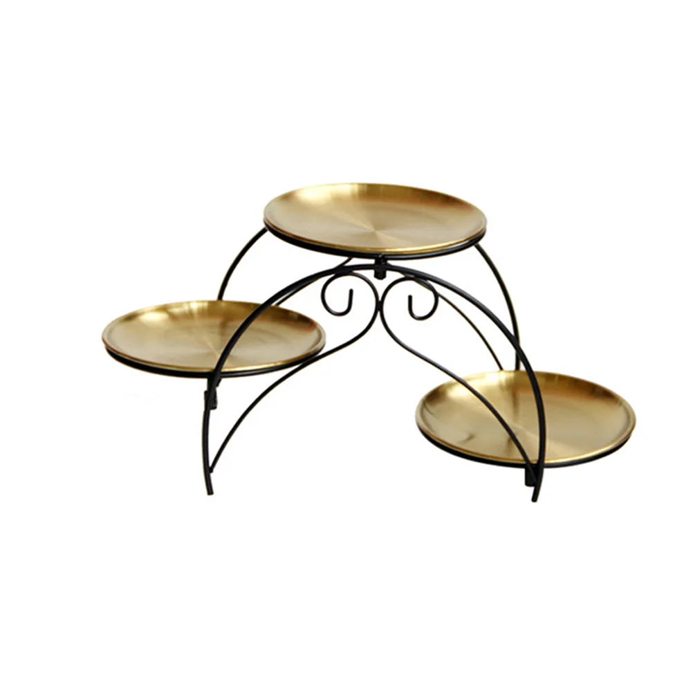 

Stand Cupcake Tray Serving Fruit Display Rack Dessert Tier Cake Metal Snackholder Tiered Plate Shelf Layer Platter Desktop