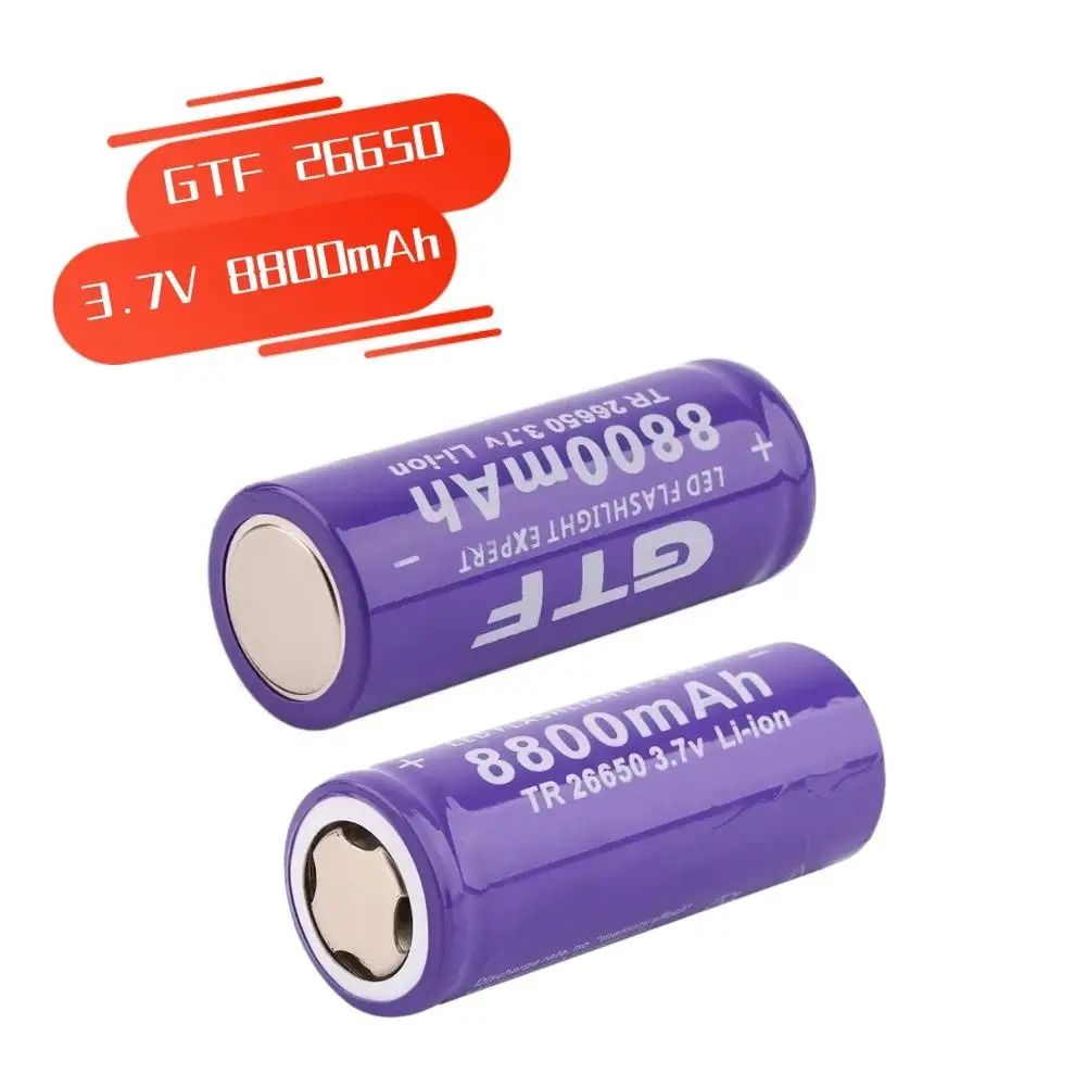 

New Original 26650battery 3.7V 8800mAh Lithium-ion Rechargeable Battery, Suitable for Flashlight DIY and Other Fields,