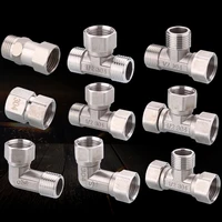 304 stainless steel movable joint 12 bsp female male thread tee type elbow butt joint adapter adapter coupler plumbing fittings