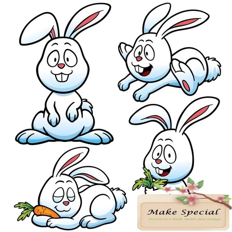 Забавные детские животные Медведь Кролик кошка мышь кролик Пасха прозрачный