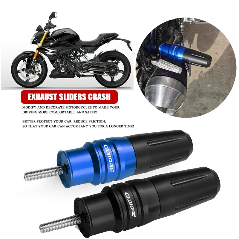 

2022 NEW Motorcycle Accessoires Falling protection Exhaust Slider Crash Pad Protector For BMW G310R G310GS G 310 GS/R 2017-2020