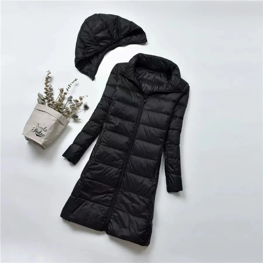 New Brand Long Down Jackets Women Winter Down Thick Jacket Female Long Windproof Warm Coat Winter Hooded Detachable Outwear