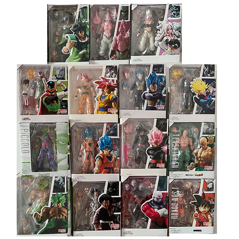 

Аниме Bandai SHF Dragon Ball Son Goku Tenshinhan Majin мастера Roshi Jiren Android Super Saiyan Z Broly Buu Action Figur